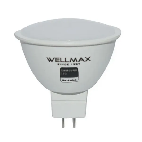Led Spot Wellmax 5W Led Samsung Pantalla Light Mate MR16 100-240V Luz Fria 25.000 Horas